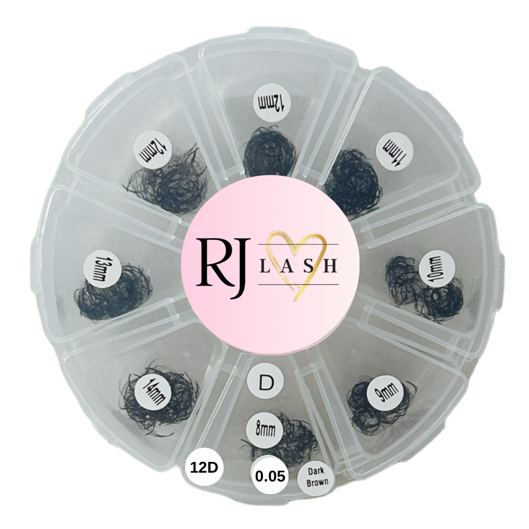 12D, Donkerbruin, 0,05, D Krul, Gemengde Promades - 800 fans