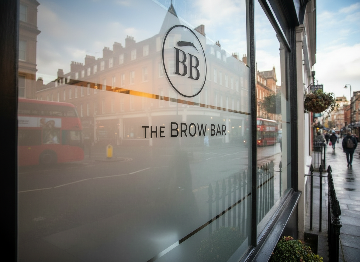 Salon-Logo-Aufkleber – Individuell gestaltete Fenster- und Türfolien