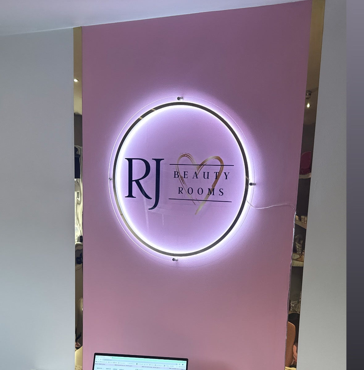 Insegna personalizzata con logo LED retroilluminata in acrilico