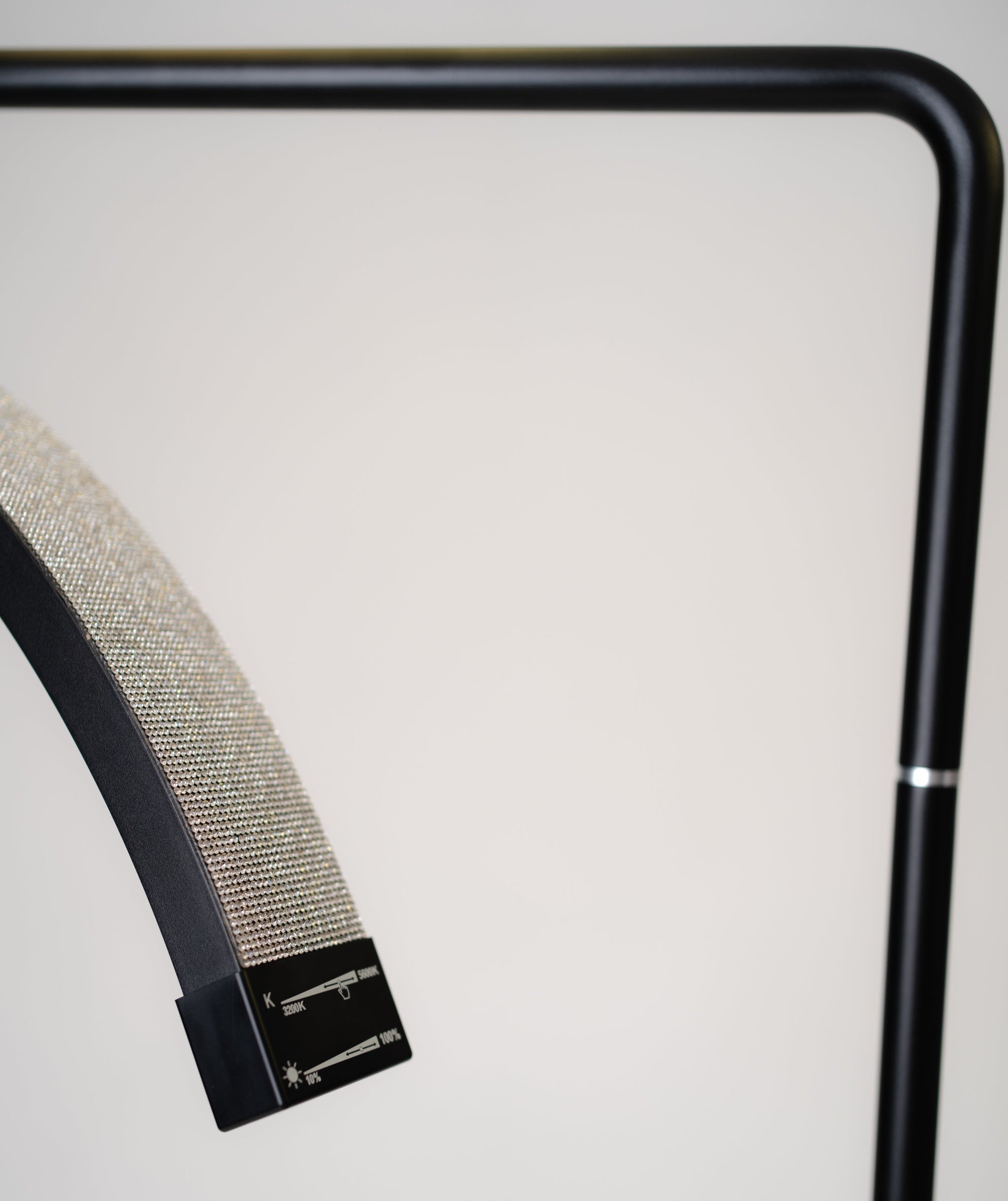 Zwarte diamant halve maan lamp