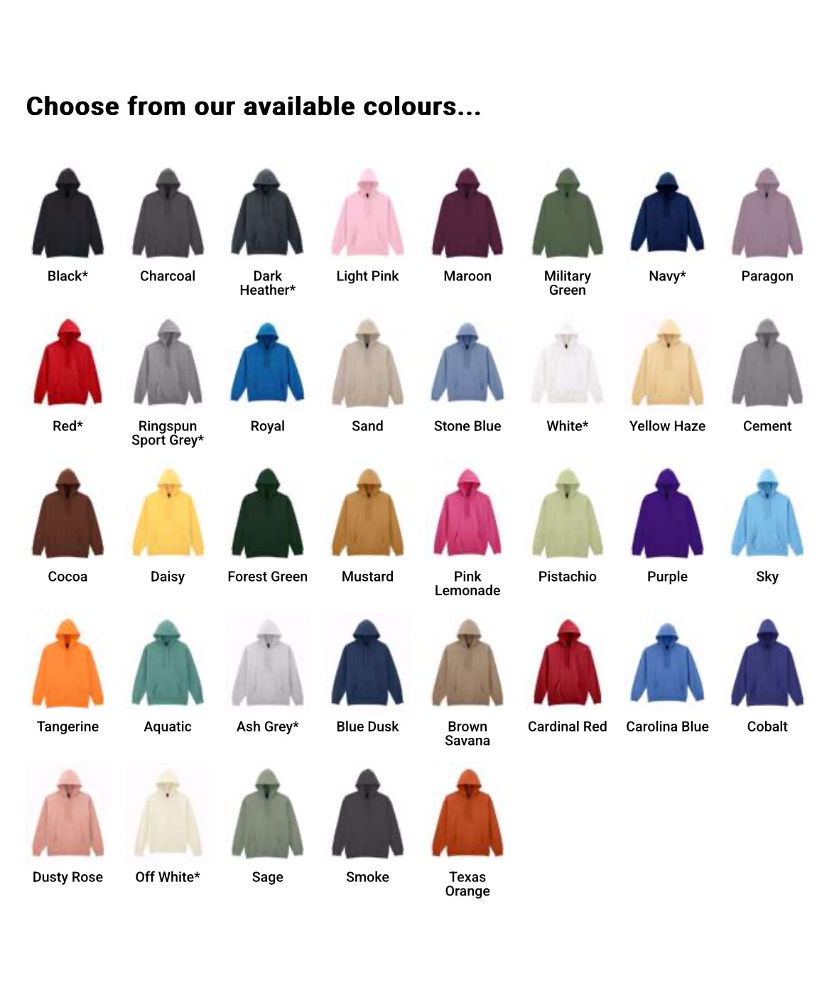 Customised Hoodies (Voor- & achterkant)