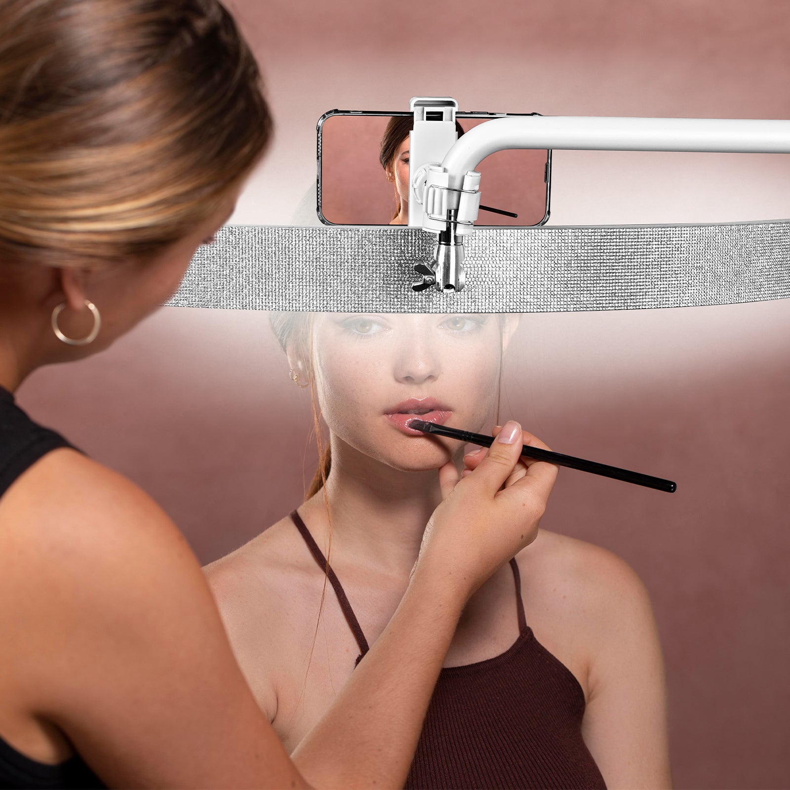 Multi-Hoek Diamond Halve Maan Lamp - Professionele Beauty Light 28" | RJ Moon Pro X