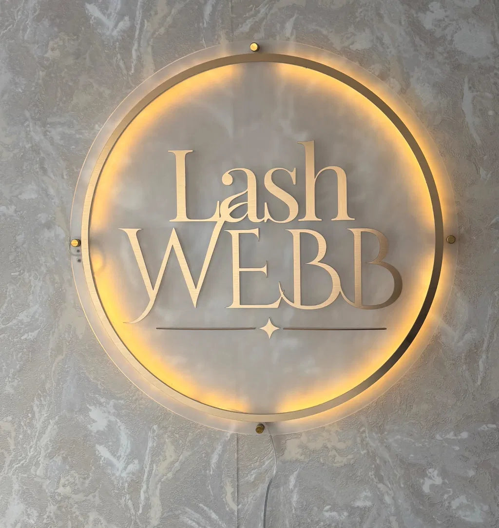Insegna personalizzata con logo LED retroilluminata in acrilico