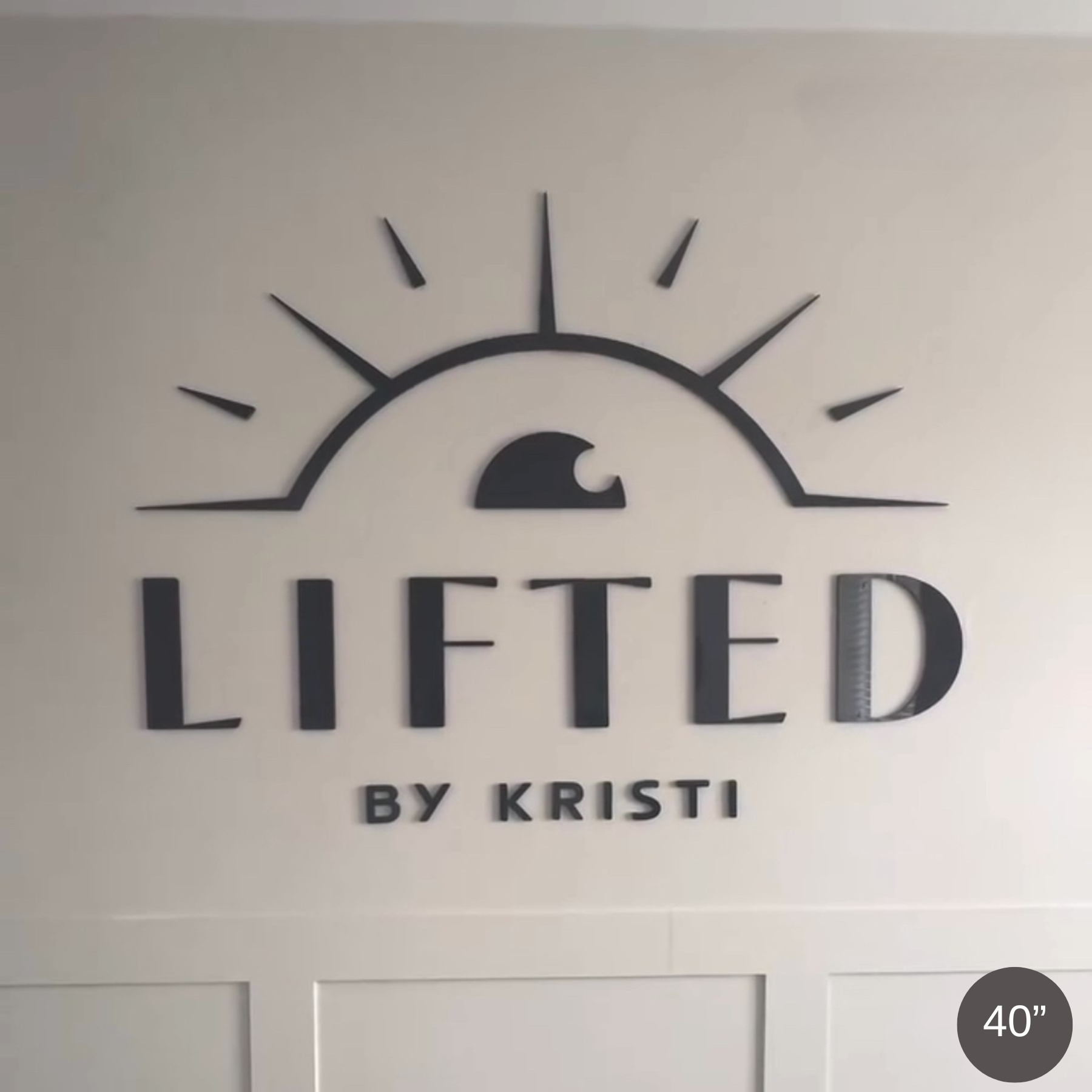 3D Custom Laser Cut Logo Sign -Acryl Business Wandkunst
