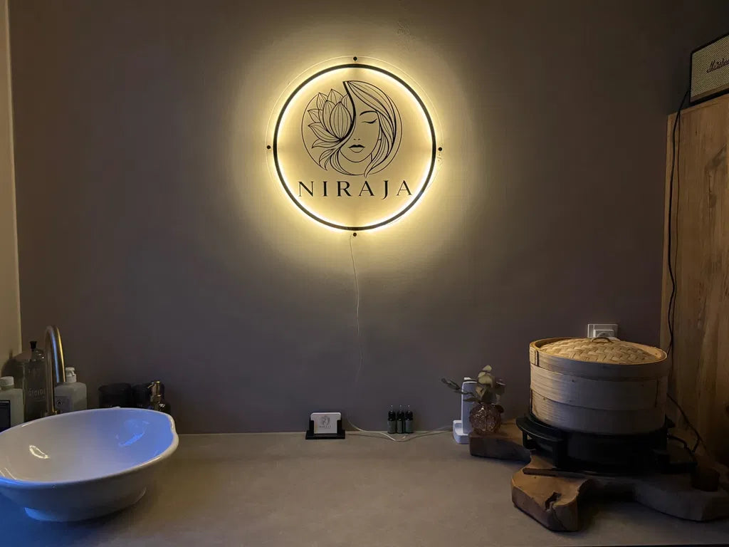 Custom Acrylic LED Backlit Logo Sign | Business & Salon Signs