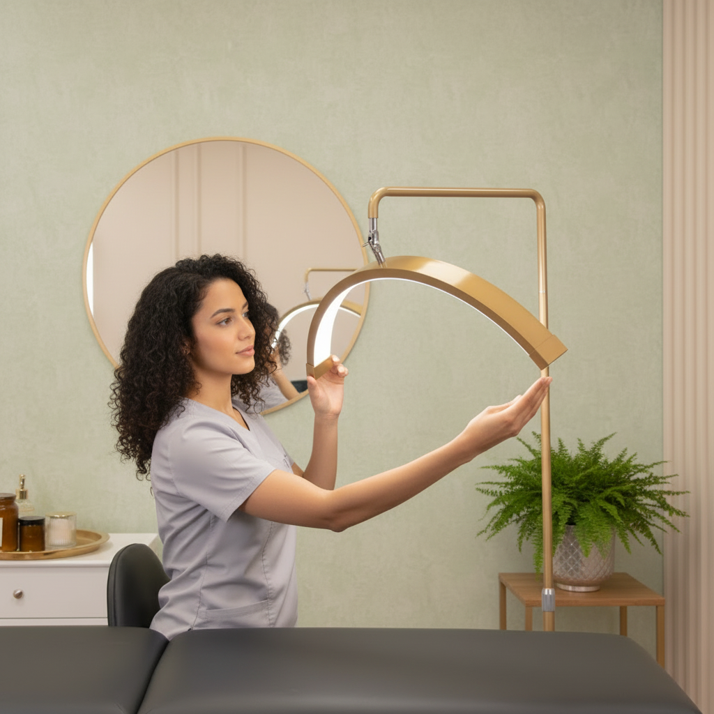 Beauty treatments professional tilting the modern half moon Beauty ring light replacement moon pro x