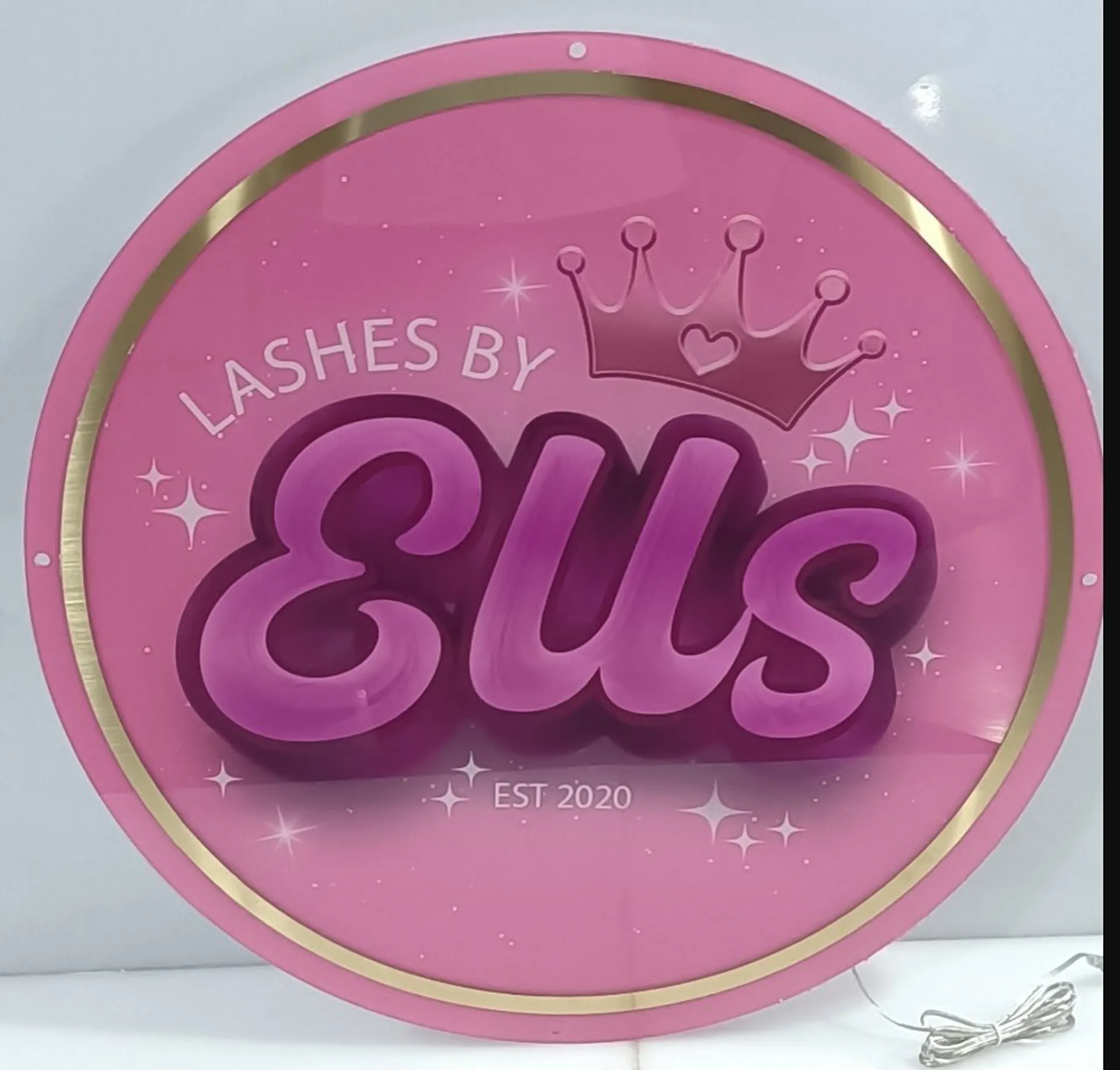 Insegna personalizzata con logo LED retroilluminata in acrilico